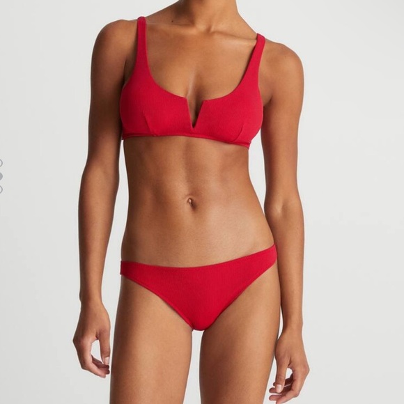 Oysho Piqué Halterneck-Style Bikini Top & Classic Briefs - Picture 2 of 8